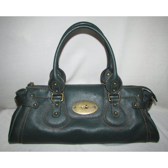 Deep Green Vegan Leather Handbag - Picture 1 of 5